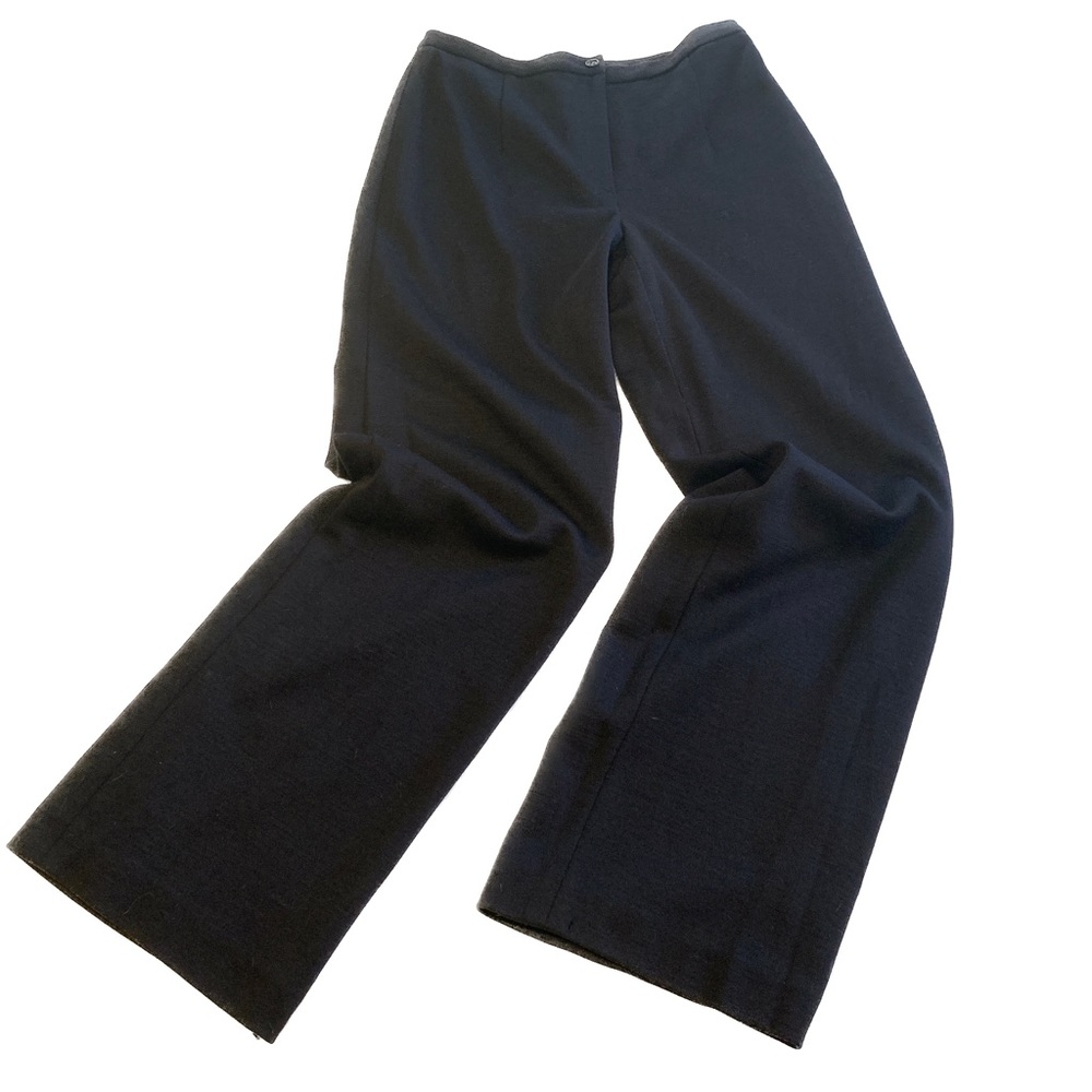 Belford navy wool wide leg trousers fully lined - size small